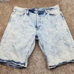 Levis 501 Shorts Mens 40 Blue Acid Wash‎ Premium Denim Casual Big E